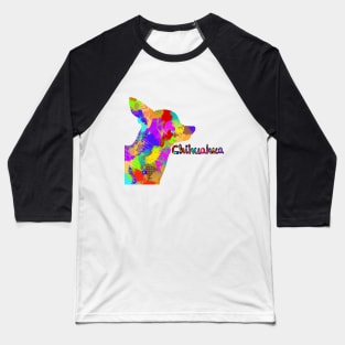 Colorful Chihuahua Baseball T-Shirt